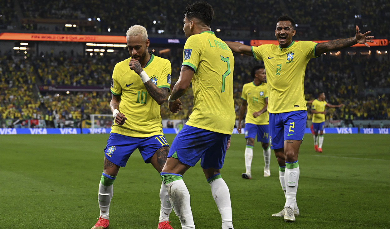 Brasil liquidó rápidamente a Corea del Sur en el Mundial Qatar 2022. Foto: AFP