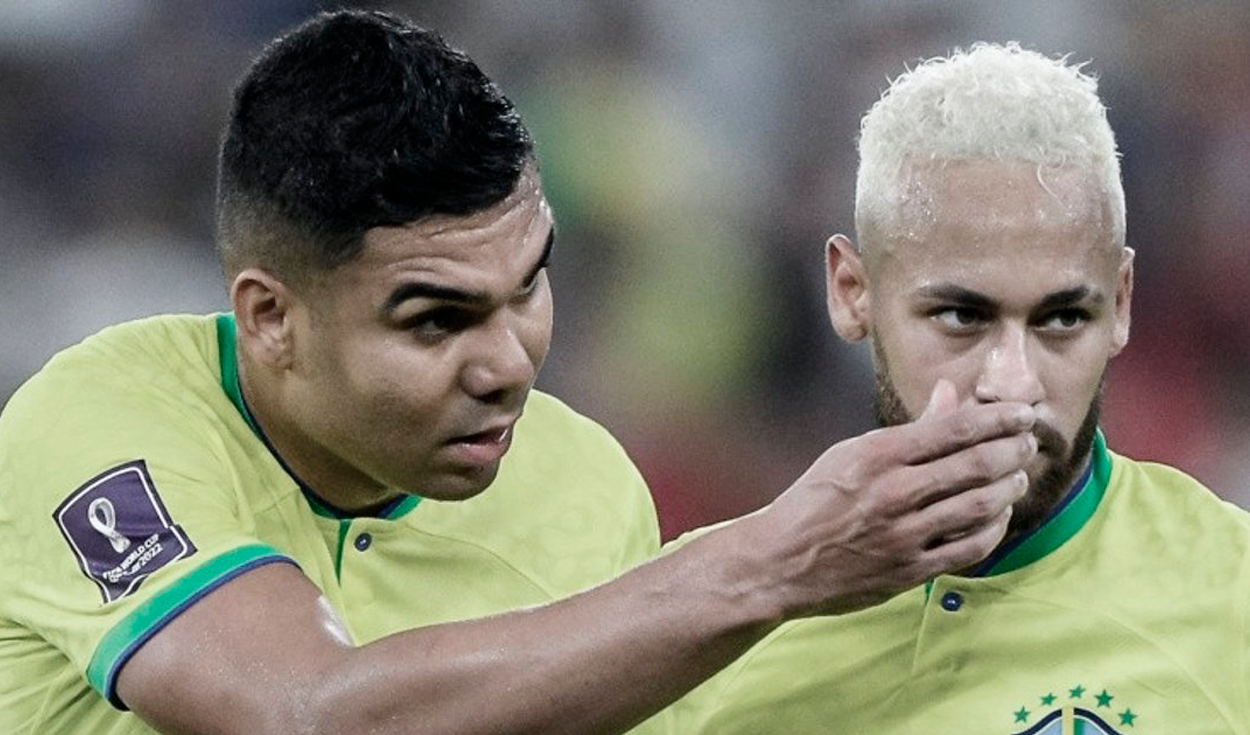 Casemiro y Neymar fueron titulares con Brasil en el partido ante Corea del Sur. Foto: AFP