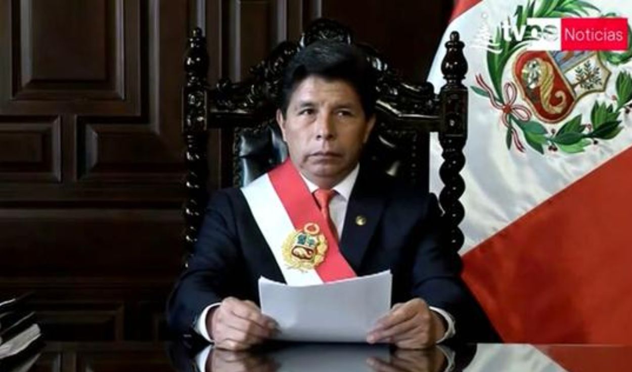 Pedro Castillo cerró el Congreso en mensaje a la nación a horas de iniciar el debate por la vacancia presidencial. Foto: captura de TV Perú