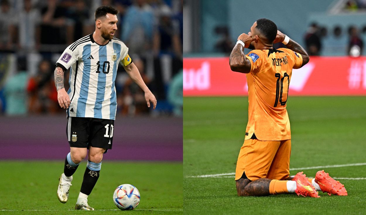 Lionel Messi y Memphis Depay han sido las figuras más destacadas de sus respectivas selecciones. Foto: Composición LR/AFP