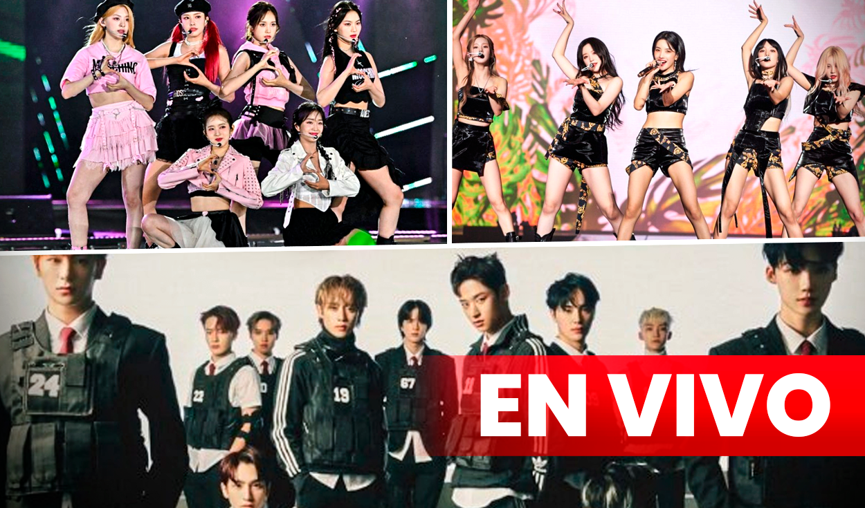 De los seis grupos confirmados en el Music Bank Chile 2022, solo tres lograron presentarse antes de que el festival fuera cancelado por las condiciones climáticas. Foto: composición LR/Naver