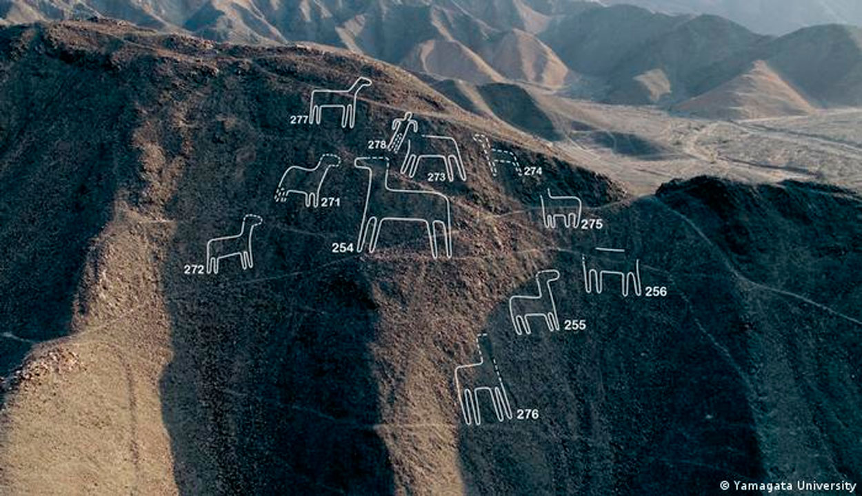 Son un total de 168 figuras las que han sido descubiertas en las Líneas de Nazca. Foto: Yamagata University