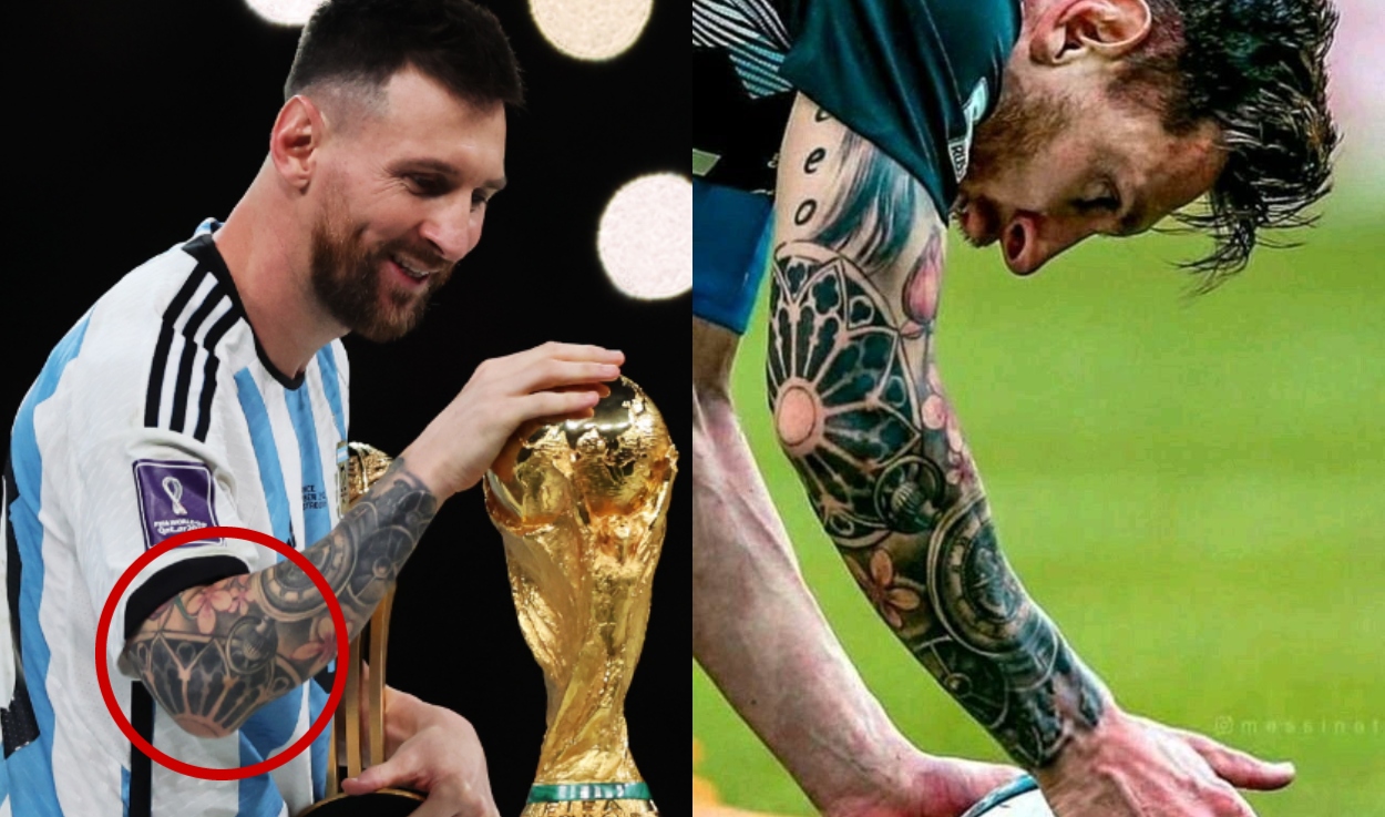 Messi con tatuajes