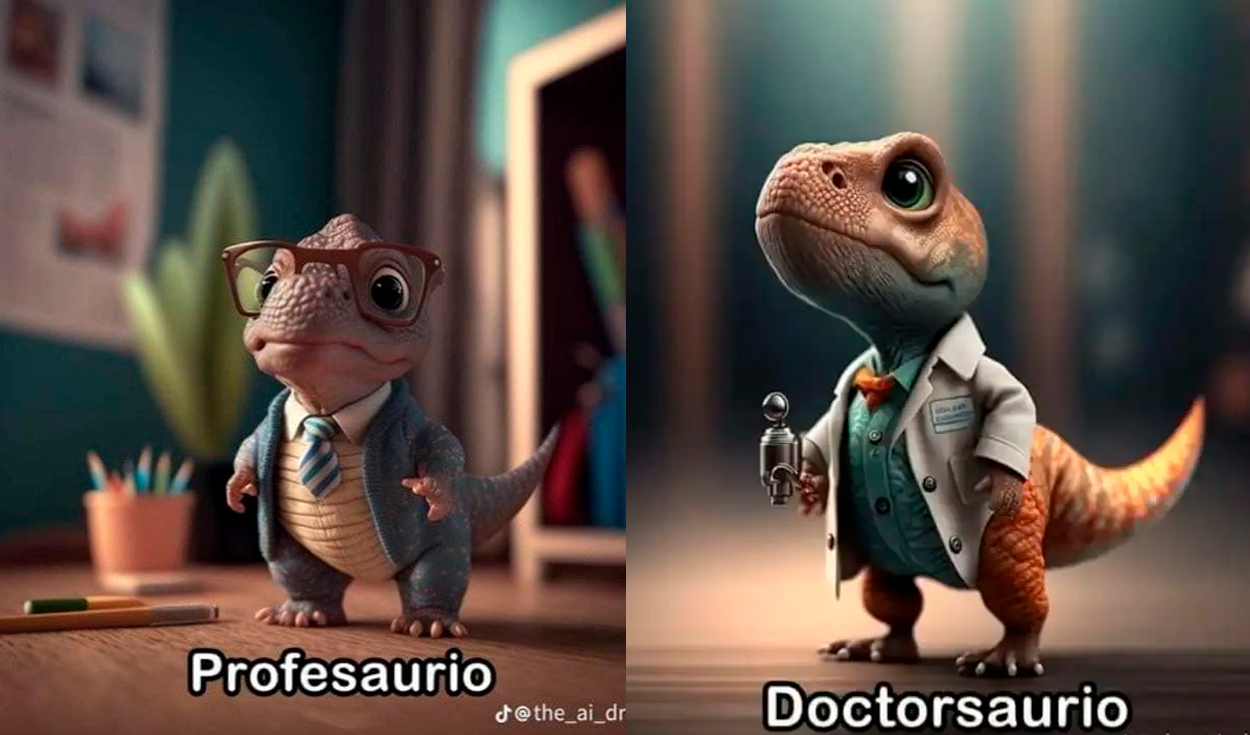 Dino profesiones: ¿Cuál es el origen de este meme viral de dinosaurio y  cómo crear el tuyo? | Dinosaurios profesiones | dino profesiones apk |  midjourney | Dino profesionaes meme | meme