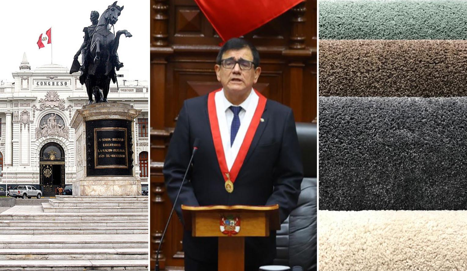 Congress ordered spending of S / 315,000 to renew carpets in 5 spaces of Parliament