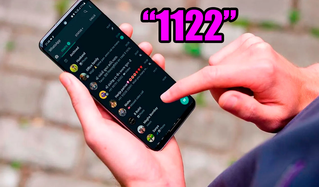 What does it mean when someone sends you the number 1122 on WhatsApp
