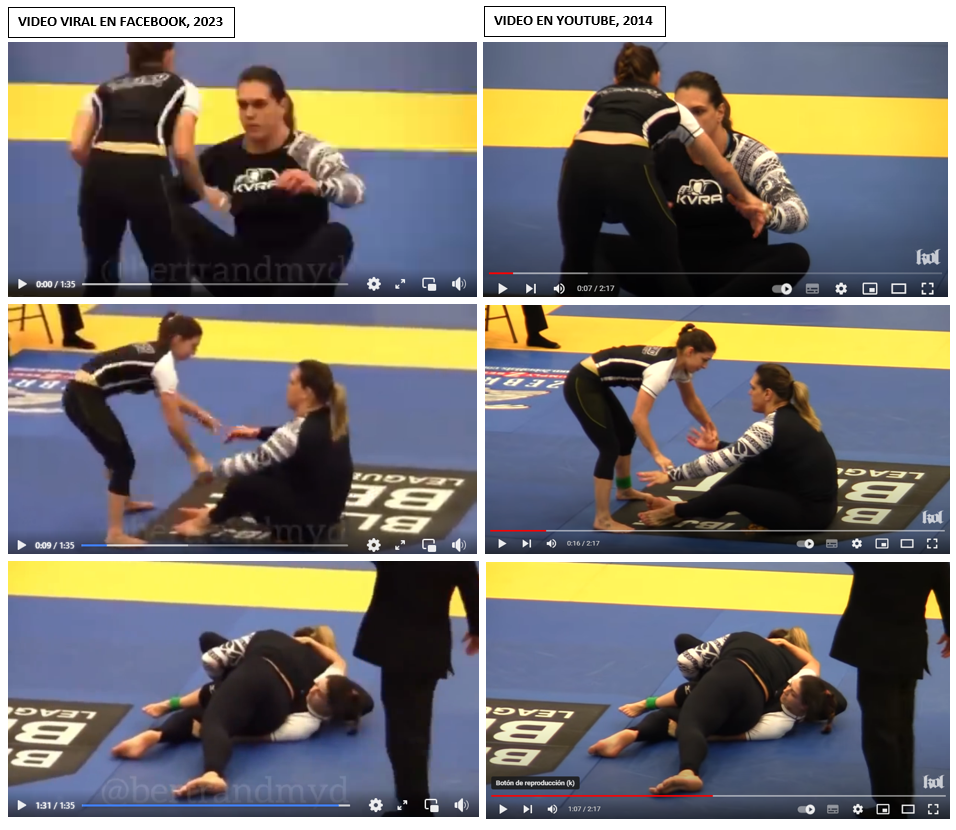 No, este video no muestra el enfrentamiento entre una “mujer trans” y una  joven en un torneo de Jiu Jitsu