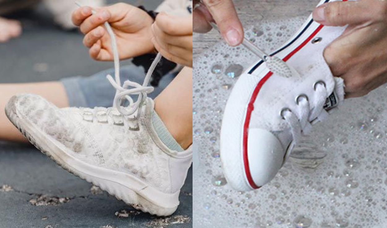 4 productos caseros para limpiar las zapatillas blancas