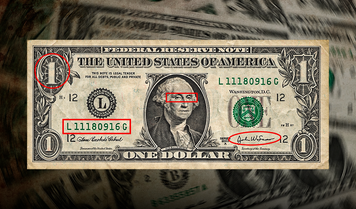 También se busca: cómo detectar los billetes de 1 dólar que