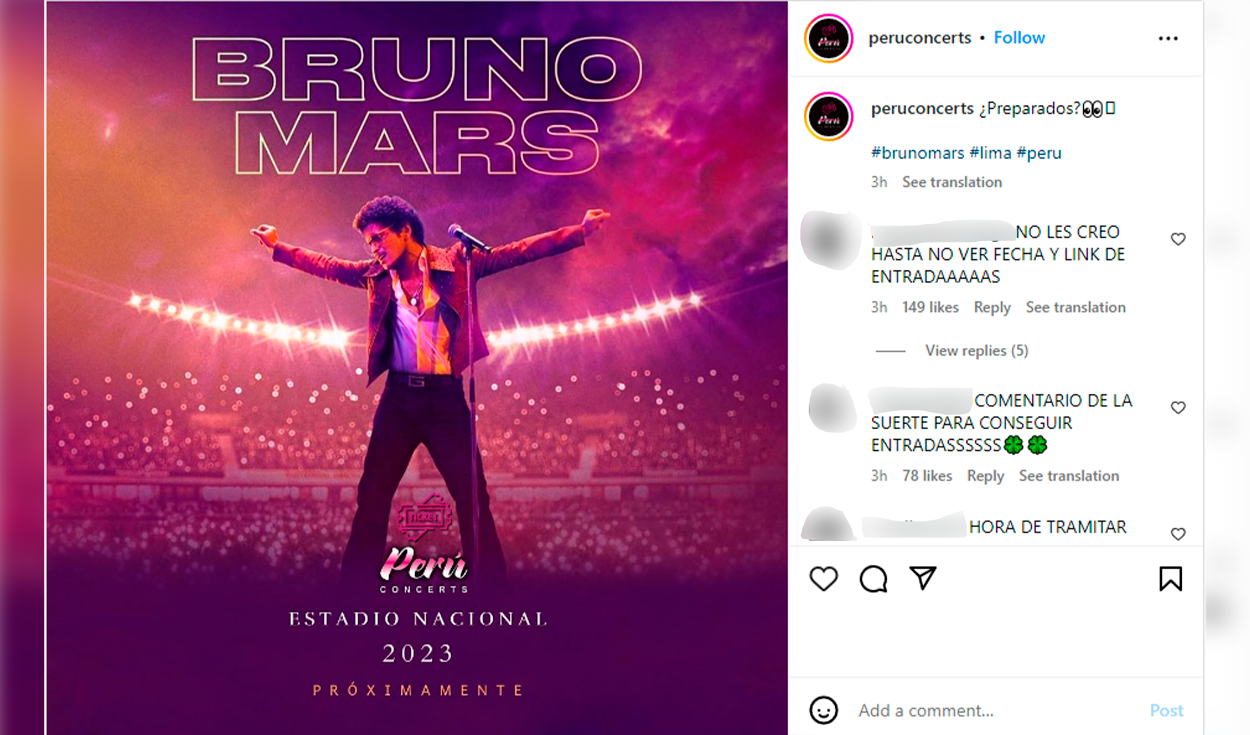 Bruno Mars in Lima? Singer would come to Peru on his tour of Latin