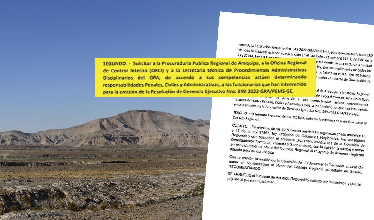 Arequipa: they insist on annulling the resolution that gives land to the Zafranal mine