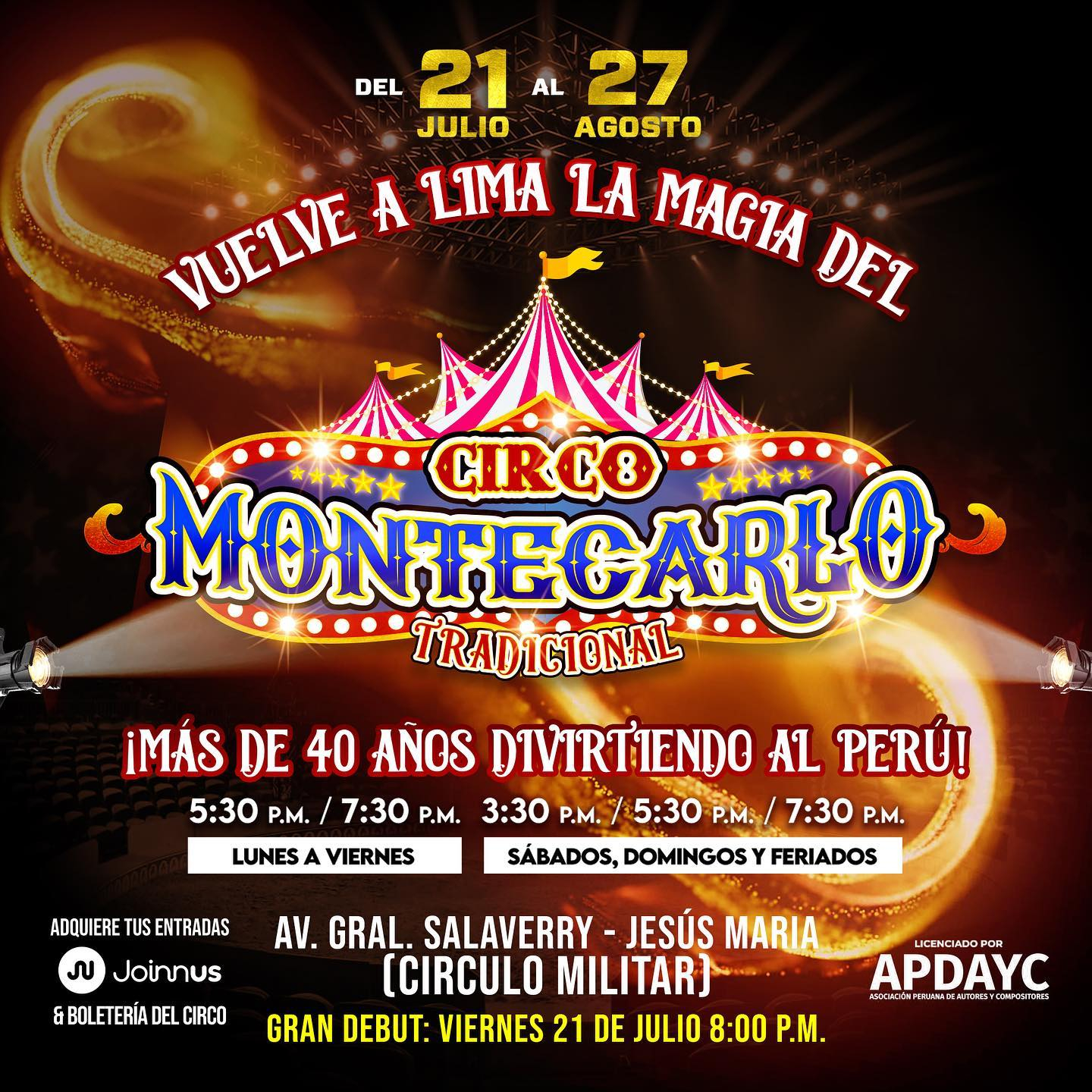 Circo Montecarlo, el más famoso de Latinoamérica, vuelve a Lima este