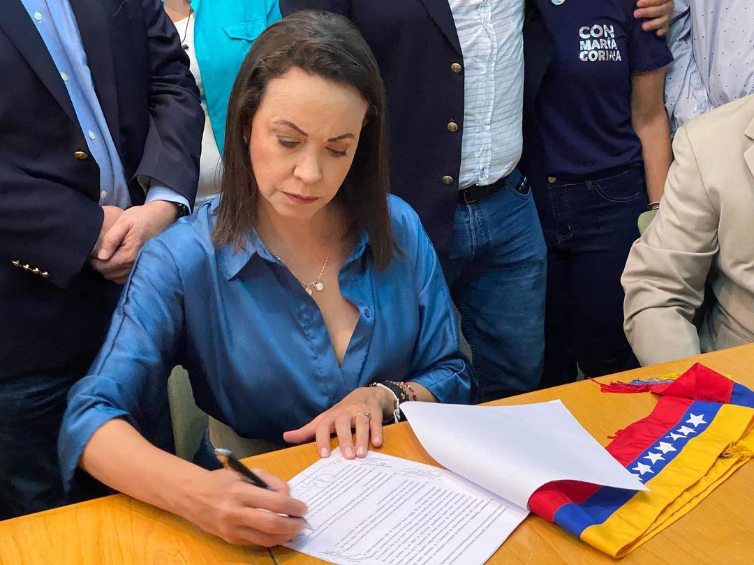 Currently, María Corina Machado is registered and enabled to compete in the next Primary 2023, in Venezuela.  Photo: Infobae