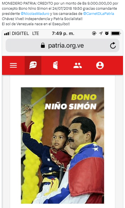 Bono Día del Niño 2024 | Patria | Nicolás Maduro | Venezuela | SIMON BOLIVAR