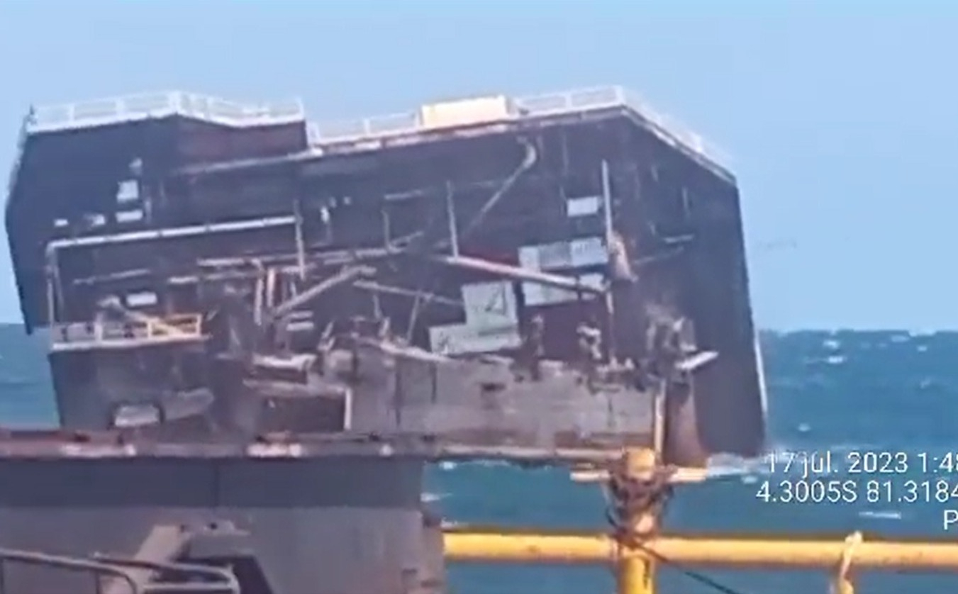 Talara: the OO platform of Block Z-2B of Savia collapses in front of Peña Negra