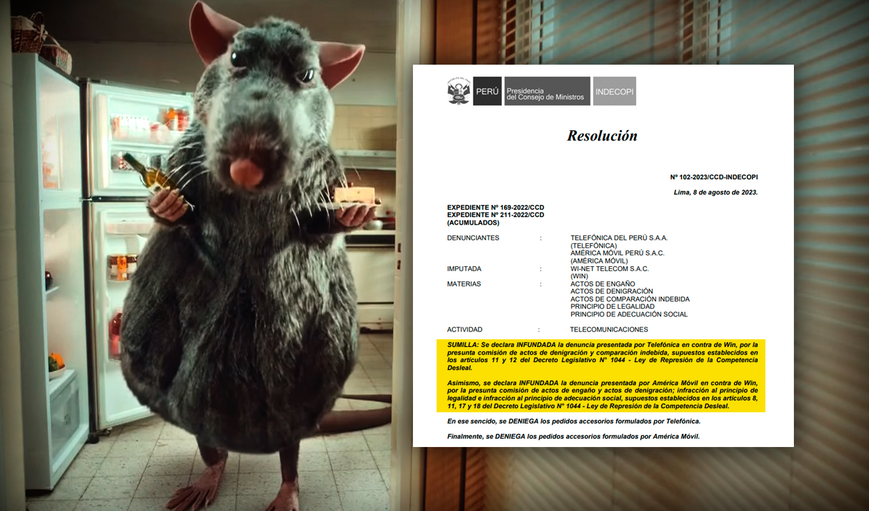 “Don’t put the r…”: Win’s commercial is not unfair competition, according to Indecopi’s ruling