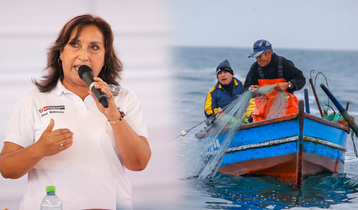 Dina Boluarte announces an increase to S/360 in the base pension for retirees in the fishing sector
