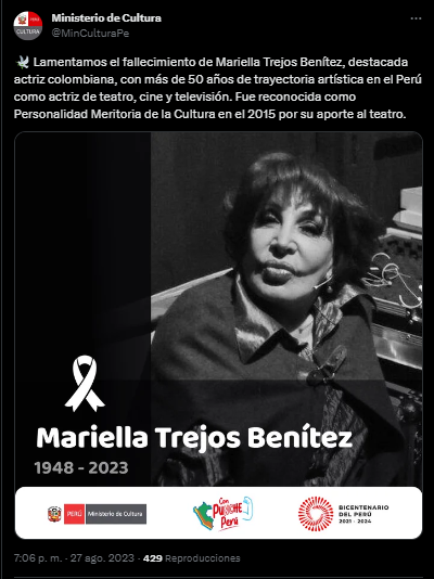 Mariella Trejos Recordada Actriz De Torbellino Y As Es La Vida Falleci A Los A Os