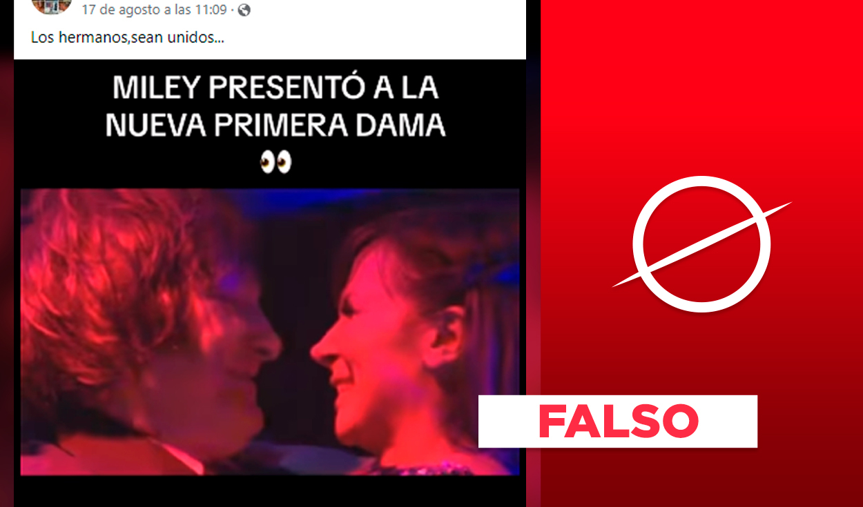 Video viral muestra a Javier Milei besando a su exnovia, no a su hermana,  como afirmaron posteos falsos