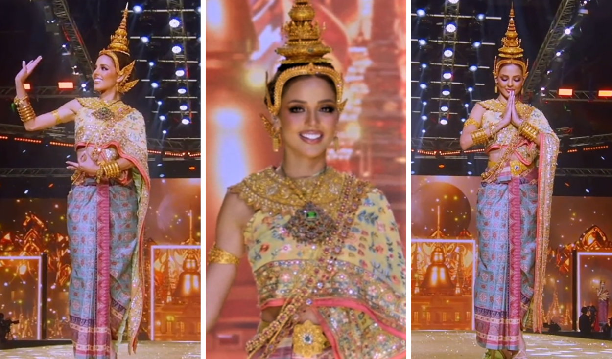 Luciana Fuster dazzles at the parade with a striking typical Thai ...