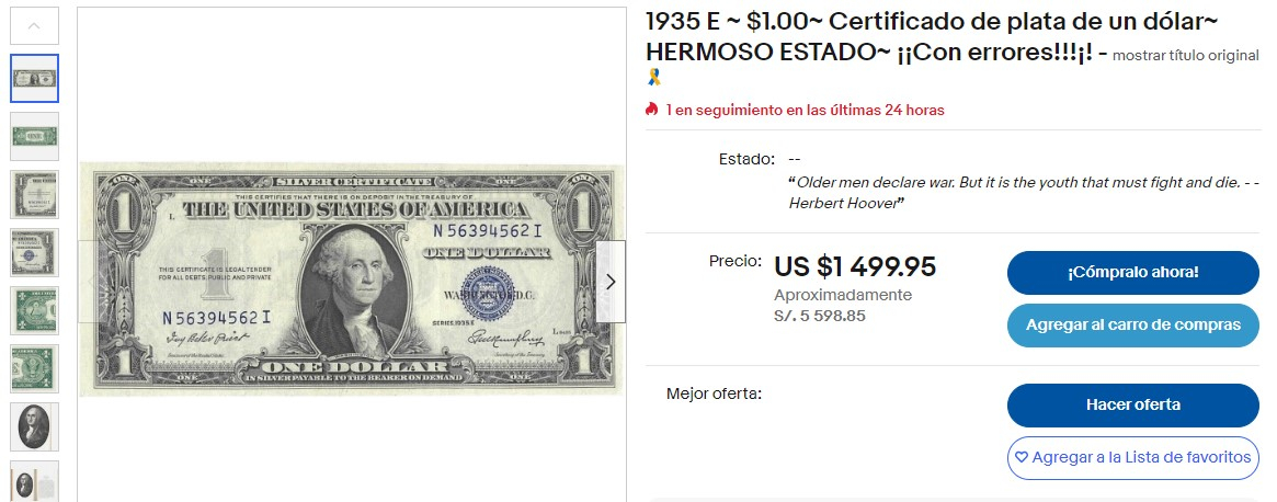 Así Es El Billete De 1 Dólar, Conocido Como Gutter Fold Error, Que ...