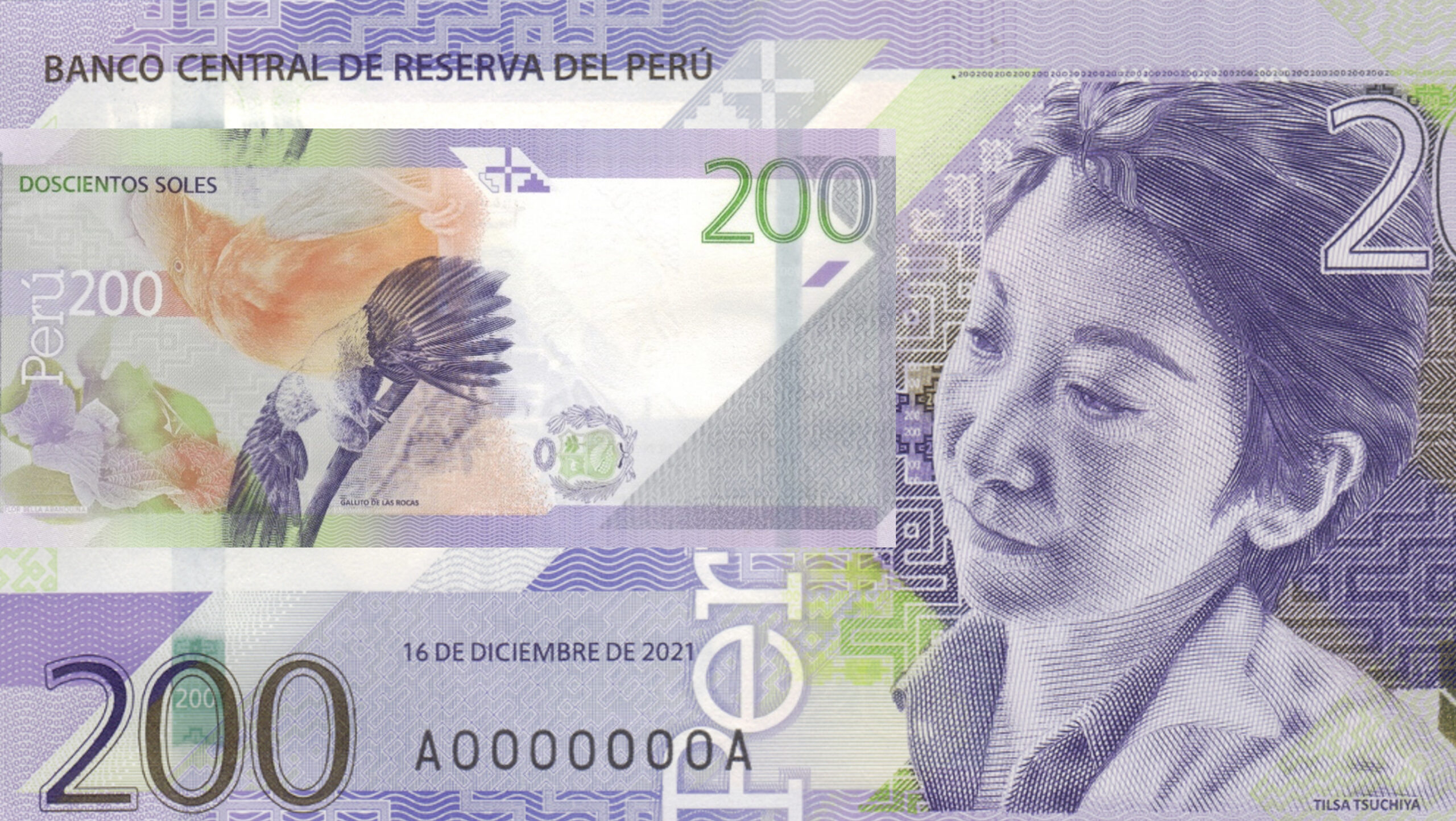BCRP launches new S/200 bill with the image of the painter Tilsa Tsuchiya Castillo