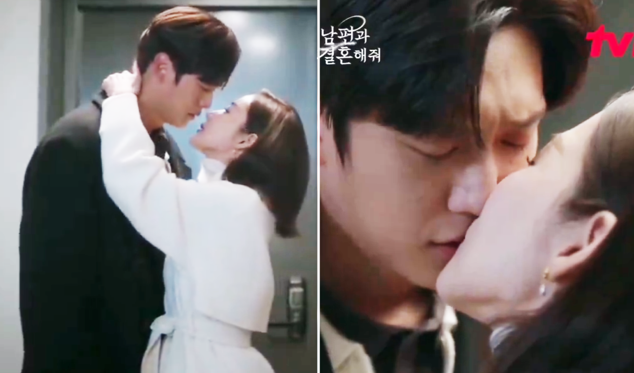 ‘Cásate con mi esposo’: Park Min Young y Na In woo se dan apasionado beso  en escena hot