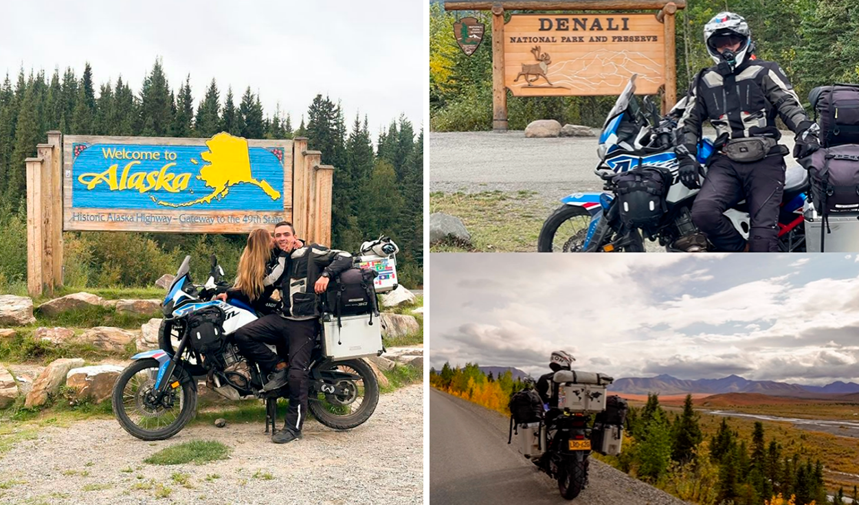 Colombiano conquista las redes sociales con su épico viaje en moto desde  Medellín hasta Alaska