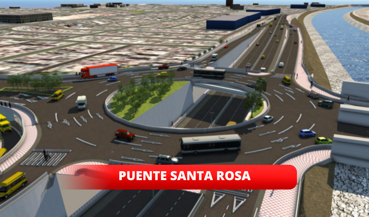 Santa Rosa Bridge in non-compliance: in what year will the road that will connect with the new airport be ready?