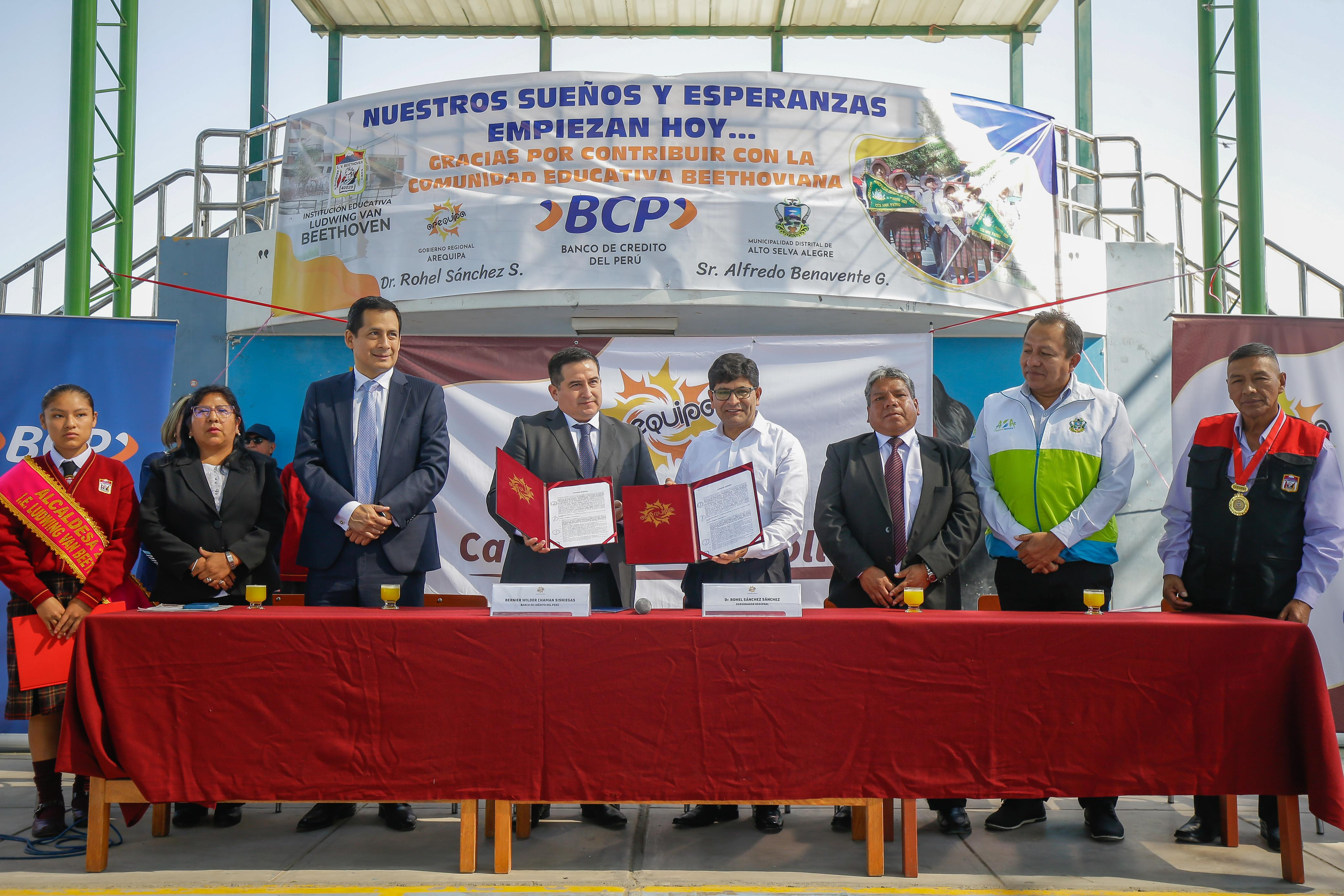 BCP was awarded the project to expand and improve the Ludwing Van Beethoven school in Arequipa