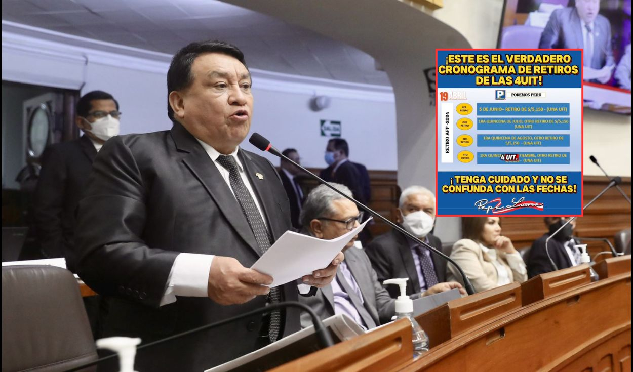 This would be the AFP withdrawal schedule for disbursement of up to 4UIT, according to José Luna