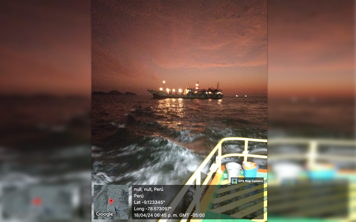 They report a new irregular entry of a Chinese ship on the Peruvian coast