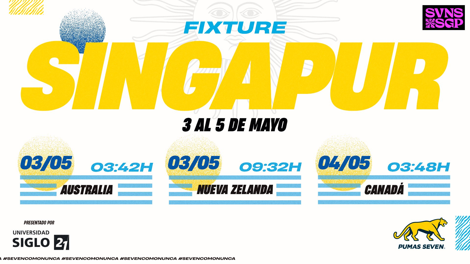 Fixture los Pumas 7 Seven Singapur 2024