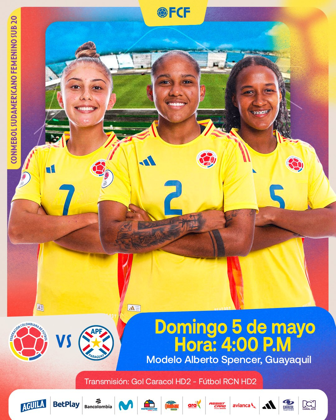 Colombia vs Paraguay femenino sub-20