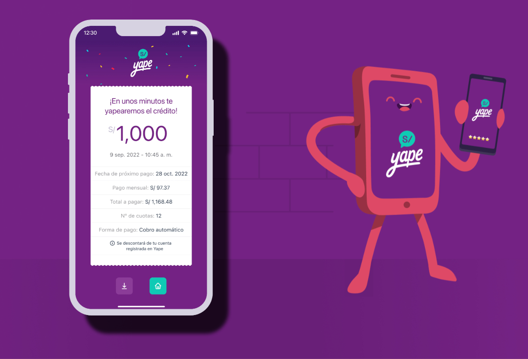 Yape provides credits from S/50 to S/10,000: what requirements do I need?