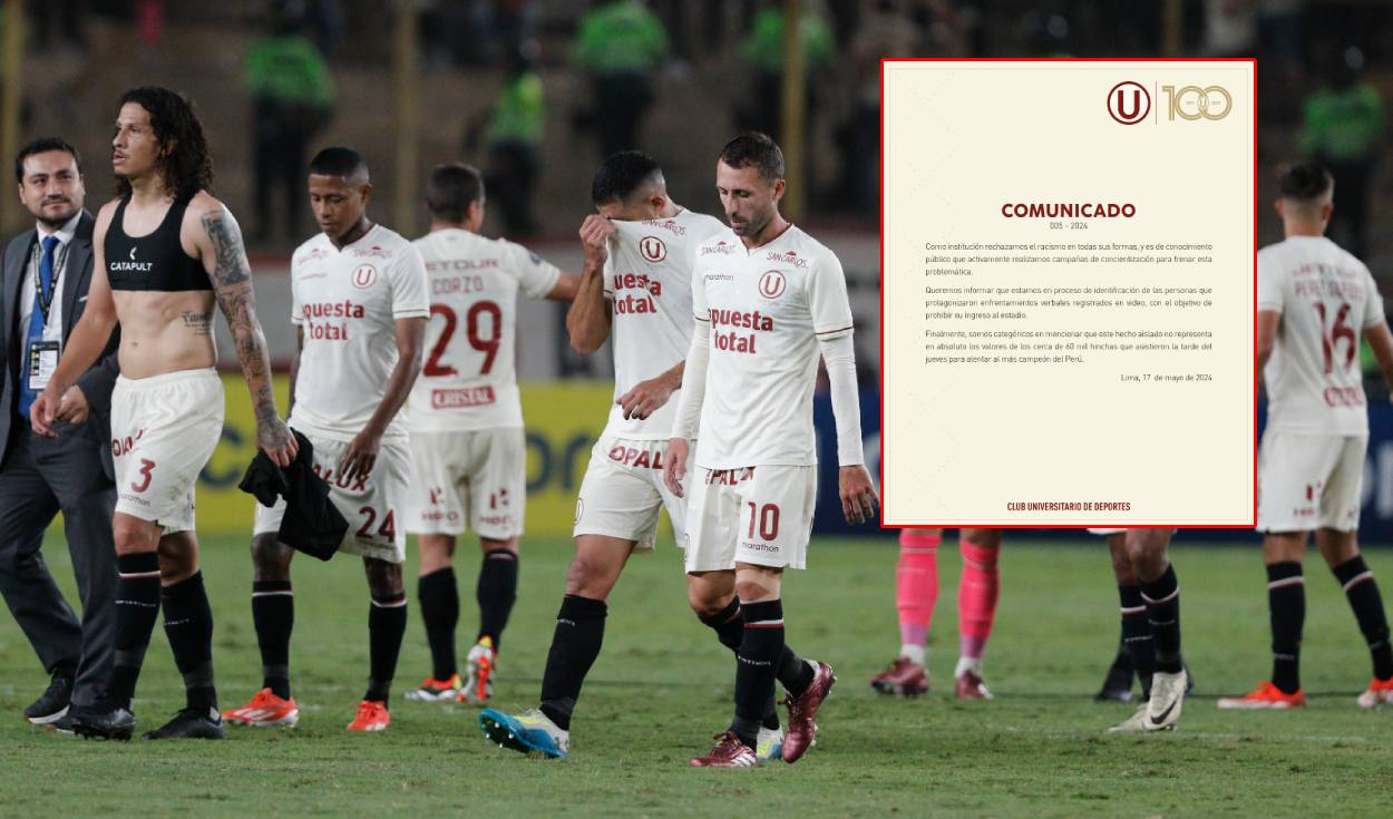 
                                 Universitario anunció DRÁSTICAS SANCIONES a los hinchas que cometieron actos racistas ante Botafogo 
                            