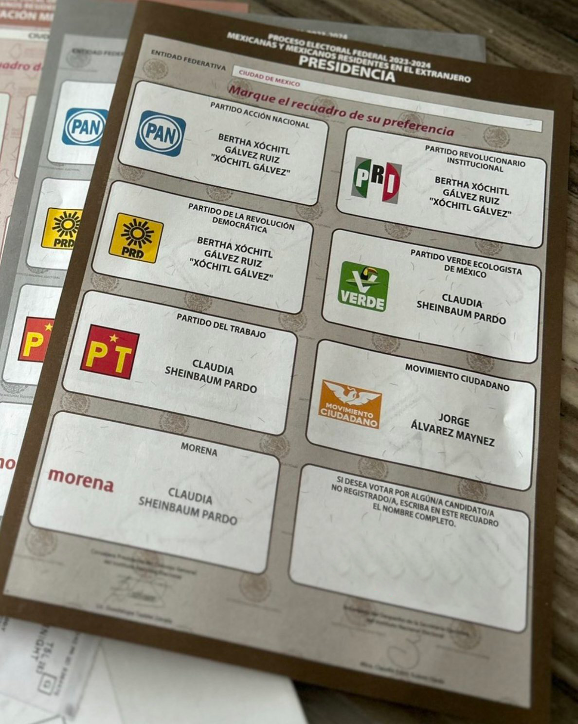 boletas electorales | Elecciones México 2024