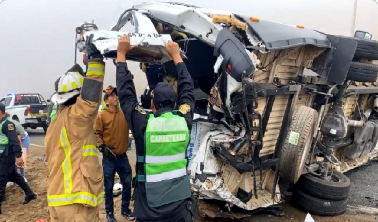 
                                 Accidente en variante Pasamayo: choque múltiple deja 2 fallecidos y más de 20 heridos en Huaral 
                            