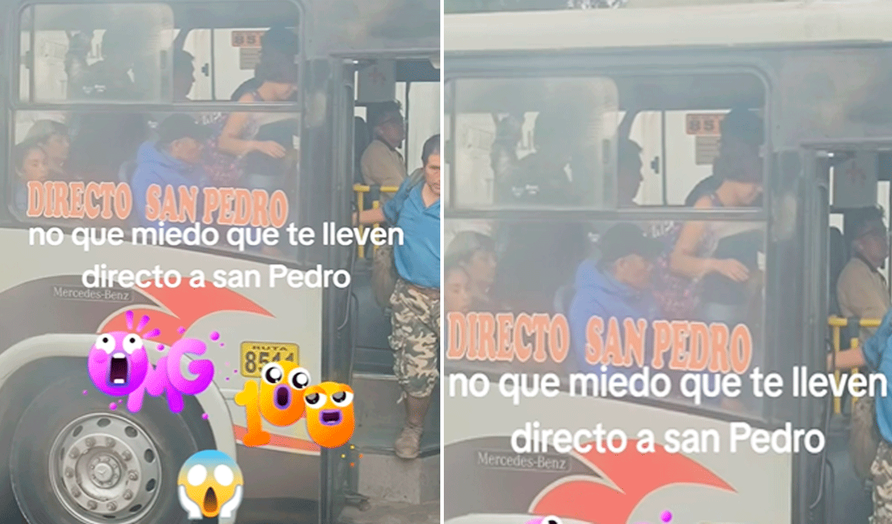 
                                 Peruanos quedan atónitos con peculiar ruta de bus y en redes bromean: “Directo a ver a san Pedro” 
                            