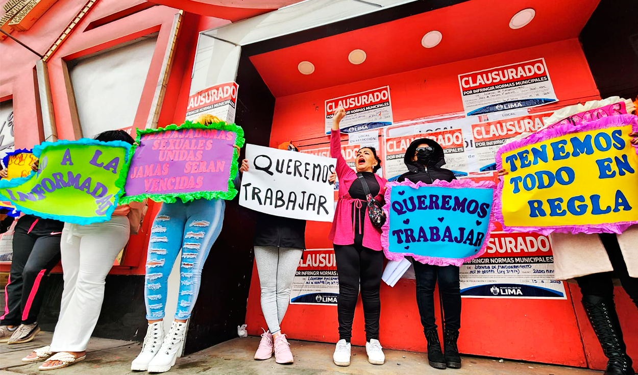 
                                 Trabajadoras sexuales protestan para reabrir Las Cucardas: 