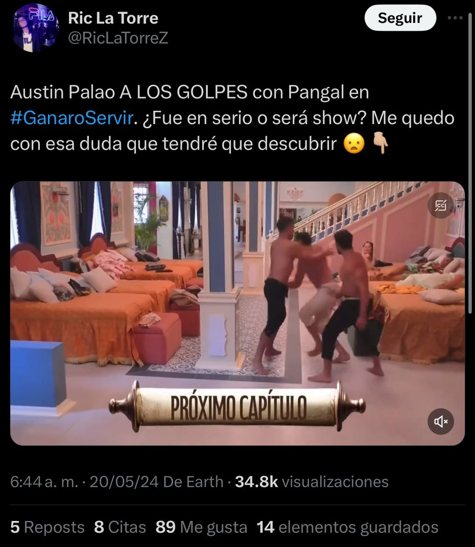 Peruvian Austin Palao stars in fight in Chilean reality show 