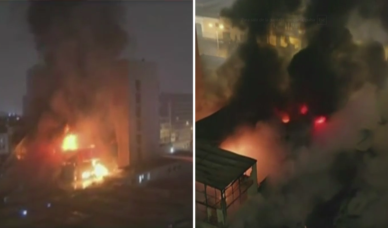 
                                 Cercado de Lima: se registra un gran incendio en galería comercial 
                            