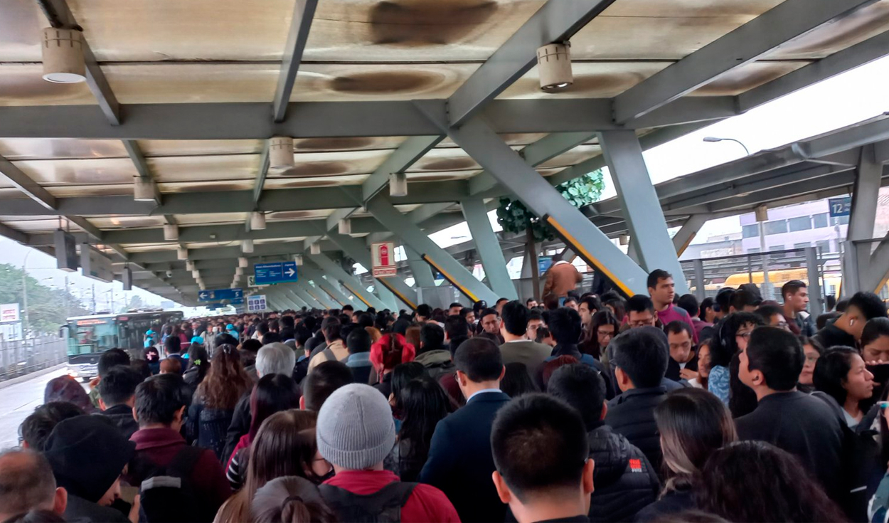 
                                 Nuevo colapso del Metropolitano: demoras de buses superan los 15 minutos en Estación Naranjal 
                            