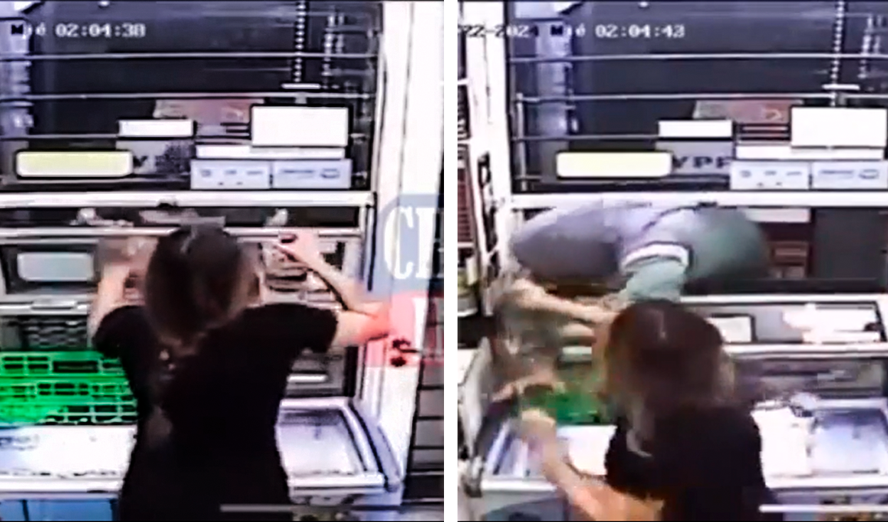 
                                 Mujer evita el robo de una bodega en Argentina tras golpear a delincuente con más de 10 puñetazos 
                            