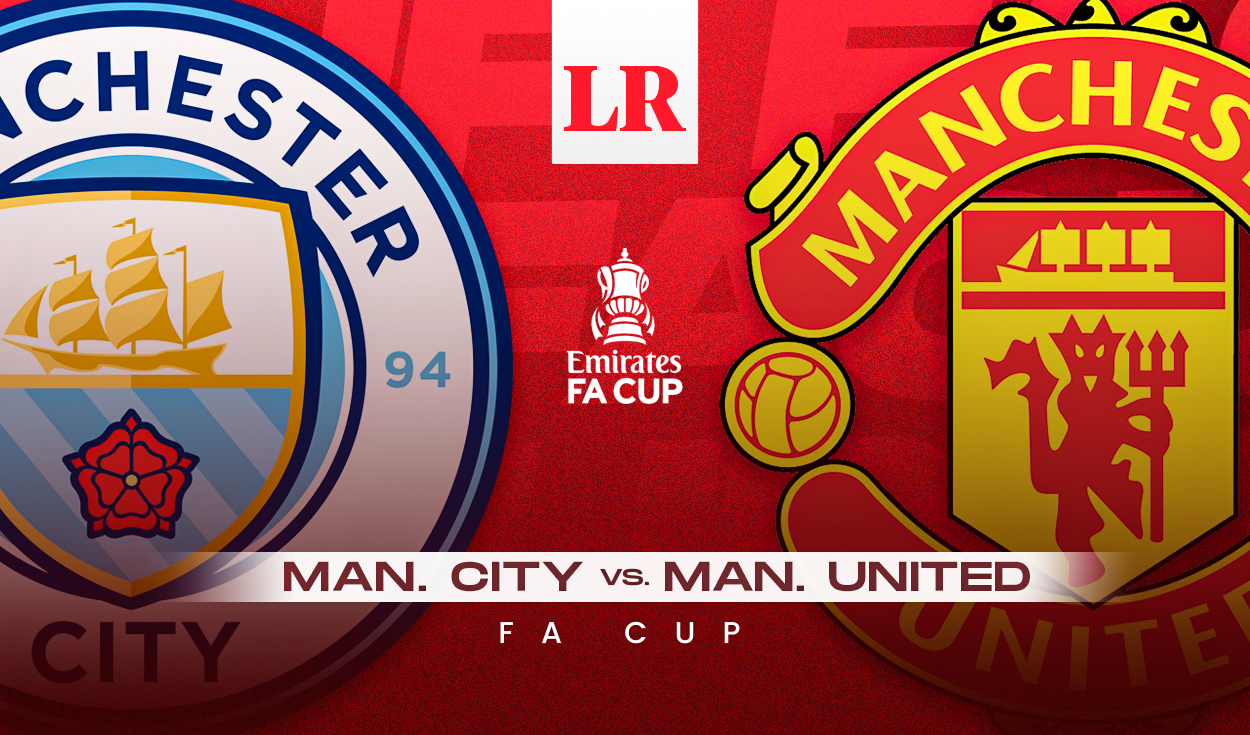 
                                 Manchester City vs. Manchester United: hora y canal de TV por la final de la FA Cup 
                            