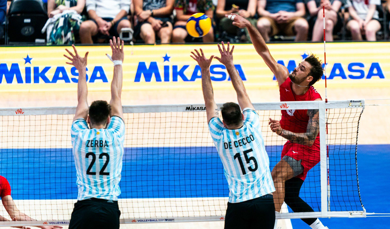 USA derrotó 3-0 a Argentina en la VNL