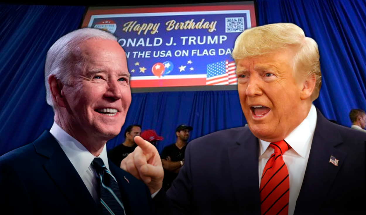 
                                 La 'broma' de Joe Biden a Donald Trump por su edad en su cumpleaños: 