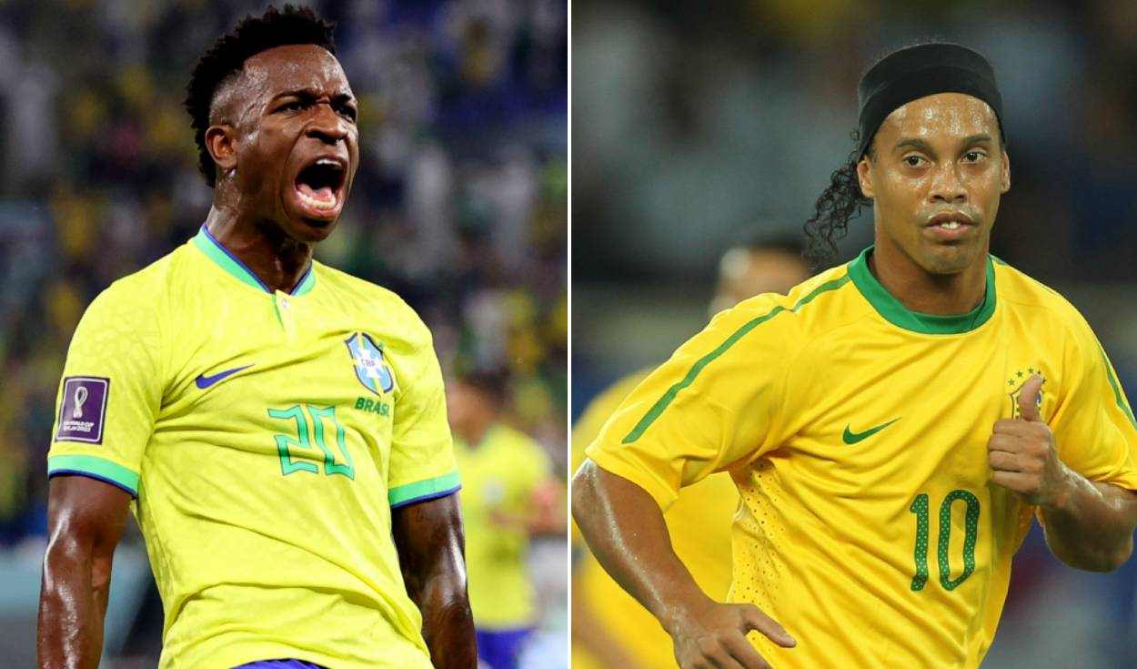 
                                 Ronaldinho arremete contra Brasil de Vinicius y Rodrigo: 