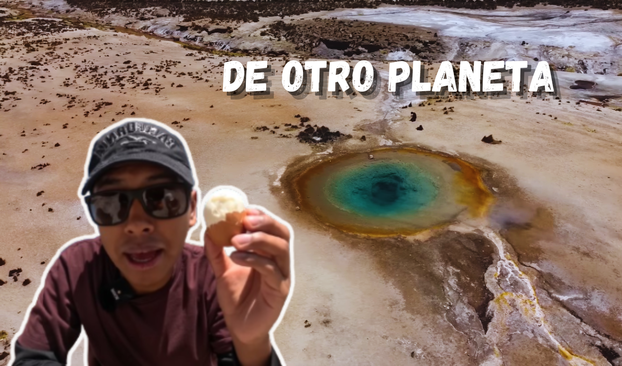 
                                 Youtuber hierve huevos en los géiseres más impresionantes de Perú: “Está totalmente cocinado” 
                            