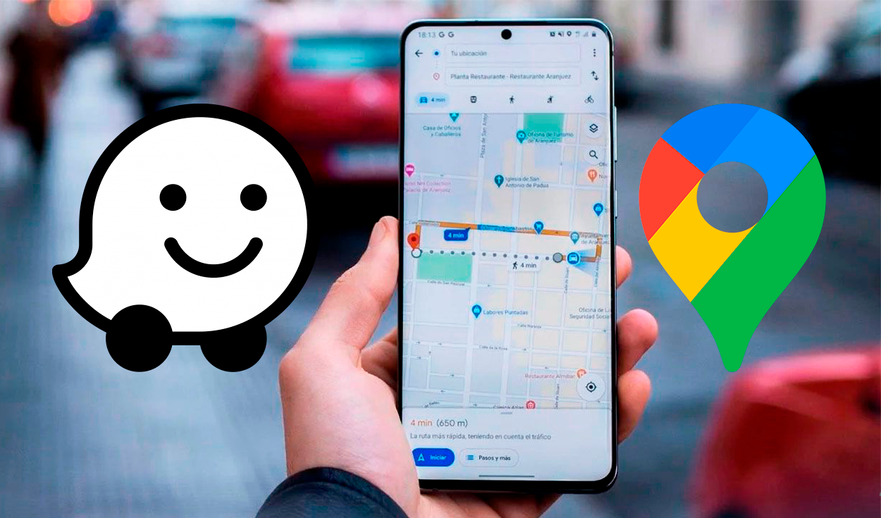
                                 Google Maps o Waze: ¿cuál es la mejor aplicación para llegar más rápido a tu destino? 
                            